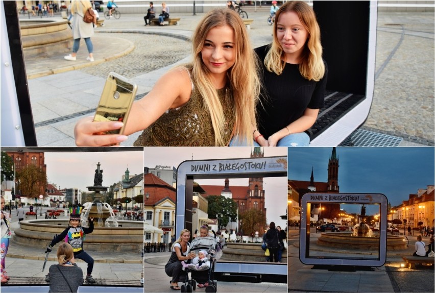 Selfie place w Białymstoku. Na Rynku Kościuszki powstała ramka do robienia zdjęć