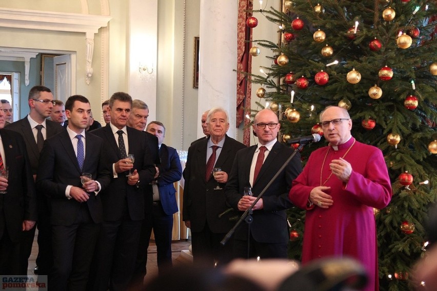 Prezydent Marek Wojtkowski i samorządowcy u biskupa Wiesława Meringa we Włocławku [zdjęcia]