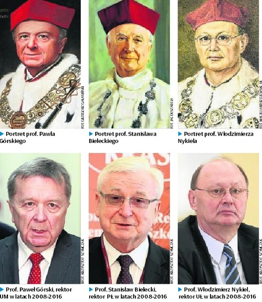 Największe uczelnie z Łodzi mają już portrety byłych rektorów