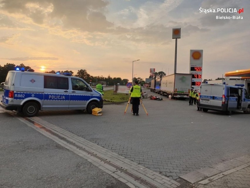 Pościg policyjny za motocyklistą w Czechowicach-Dziedzicach. Doszło do wypadku. Lądował śmigłowiec LPR