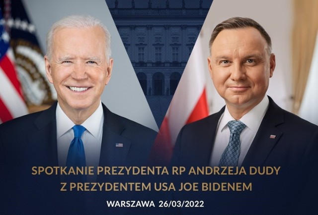 Dziś o godz. 12.00 prezydent USA Joe Biden ponownie spotka się z prezydentem RP Andrzejem Dudą