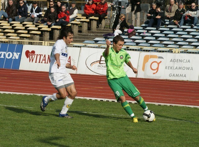 Krystian Głowania (z lewej) rozegrał w sobotę dobry mecz