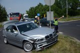 Groźny wypadek na skrzyżowaniu w pobliżu Oleśnika. Zderzyły się trzy samochody [ZDJĘCIA]