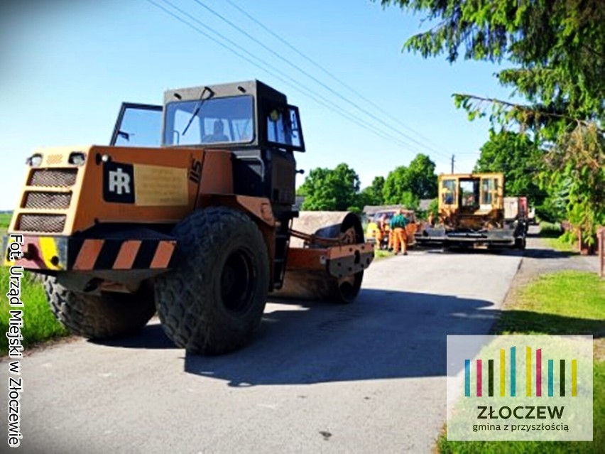 Nowy asfalt położono w dwóch miejscowościach w gminie Złoczew ZDJĘCIA