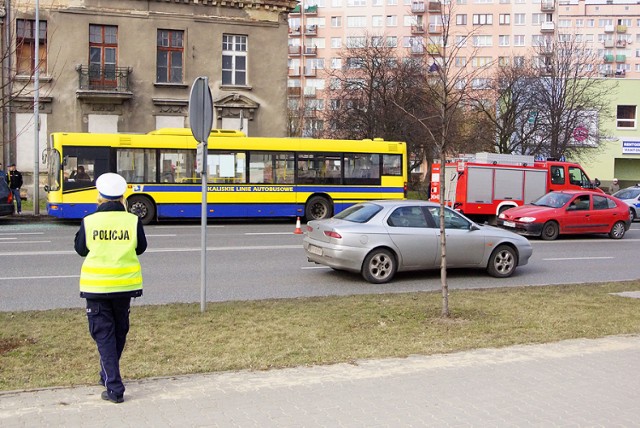 Wypadek autobusu w Kaliszu