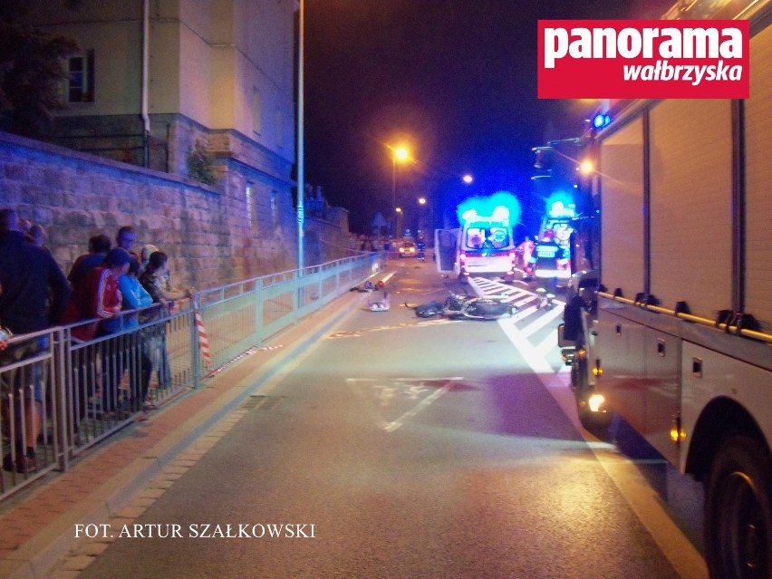 Wypadek drogowy na ul. 11 Listopada w Wałbrzychu