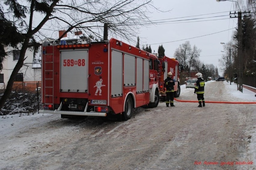 Pożar w Michałowicach 28 stycznia Foto. Roman Woźniak