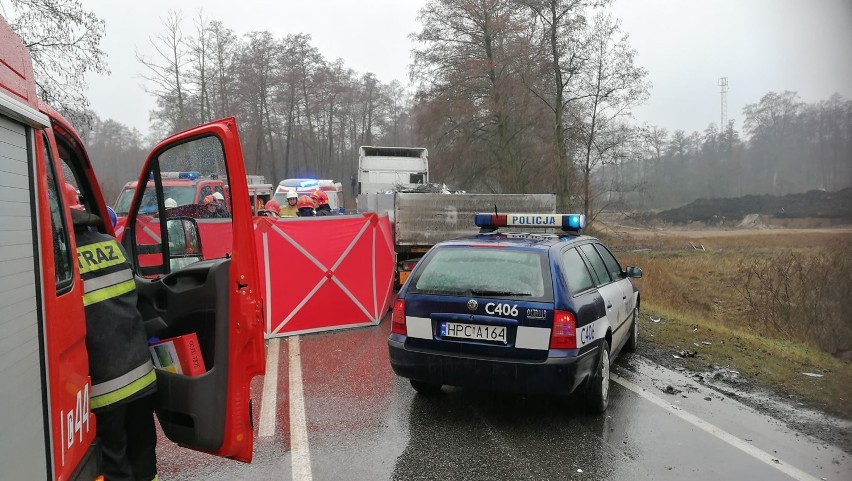 Tragiczny wypadek na drodze Włocławek - Brześć Kujawski. 21-latka nie żyje [zdjęcia]
