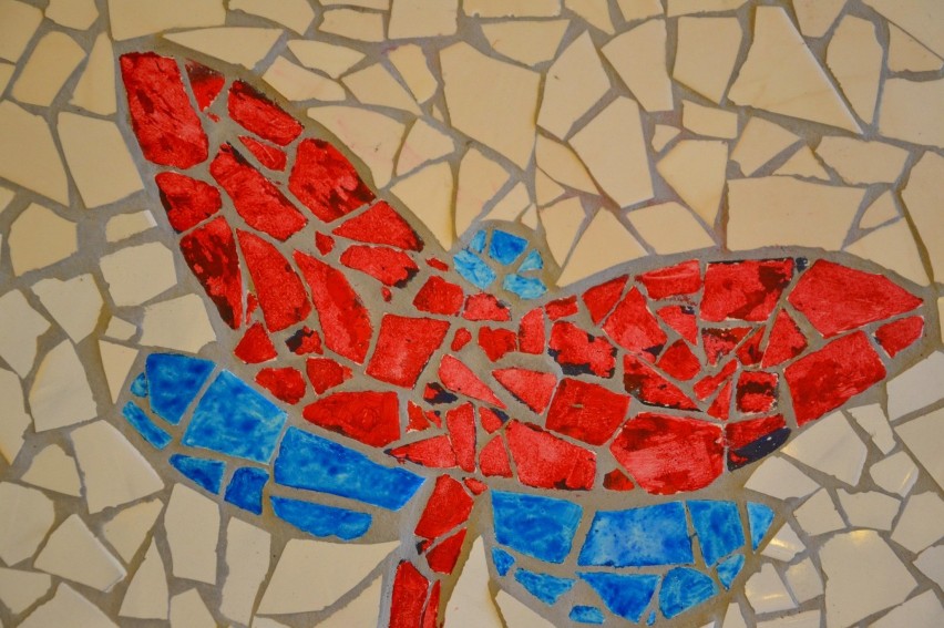 Mozaika i witraż na zamku w Raciborzu