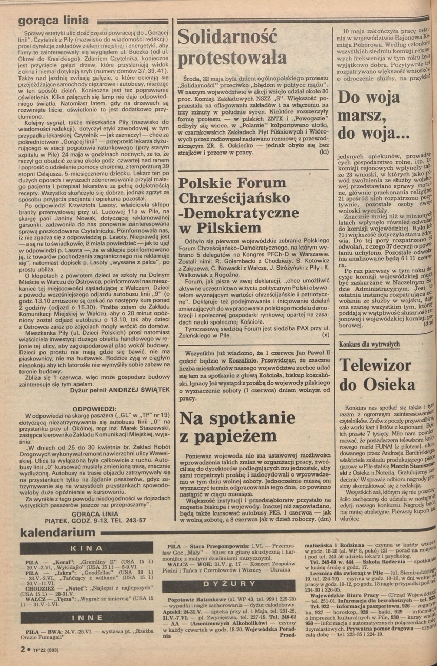 Philips, niebezpieczne związki z wodą i zbrodnia niesłychana. Tygodnik Pilski, rok 1991