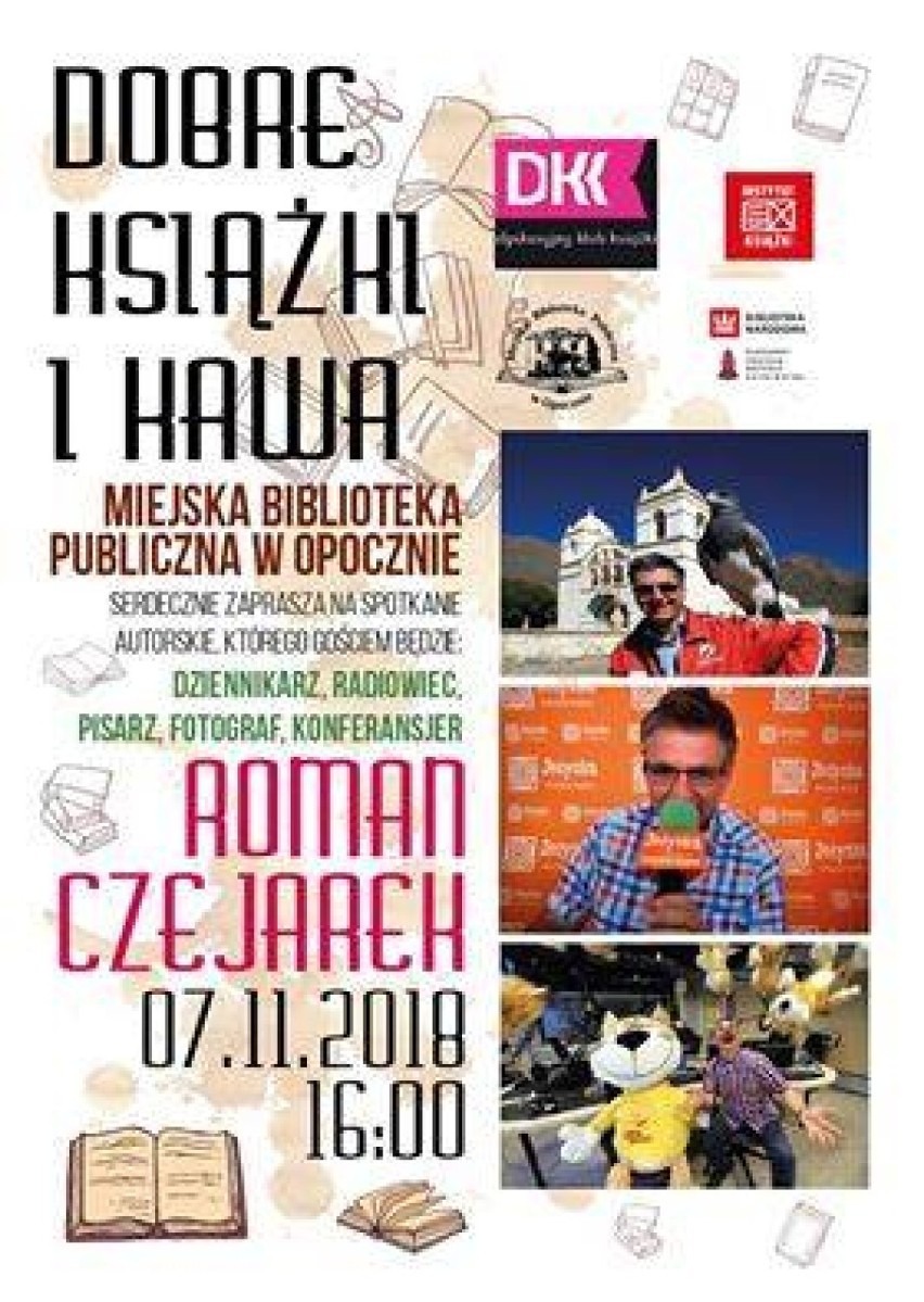 Spotkanie autorskie w bibliotece w Opocznie. Gościem będzie dziennikarz Roman Czejarek