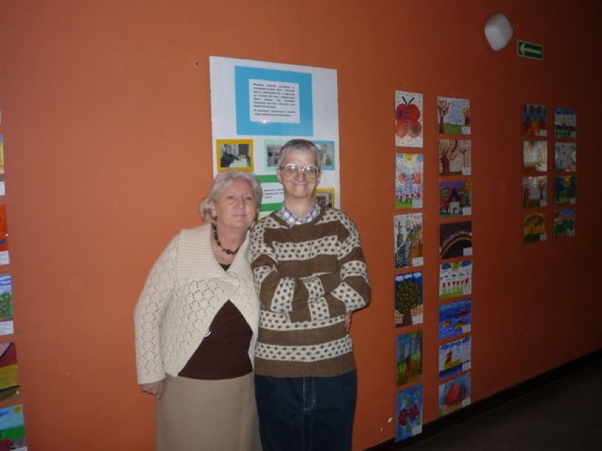 Marek Krauss i pani Wanda Lipińska,jego dawna sąsiadka i...