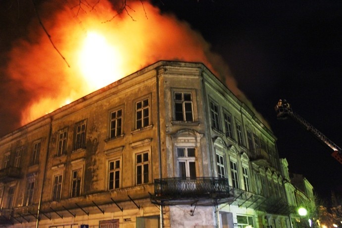 Pożar kamienicy na Starym Rynku