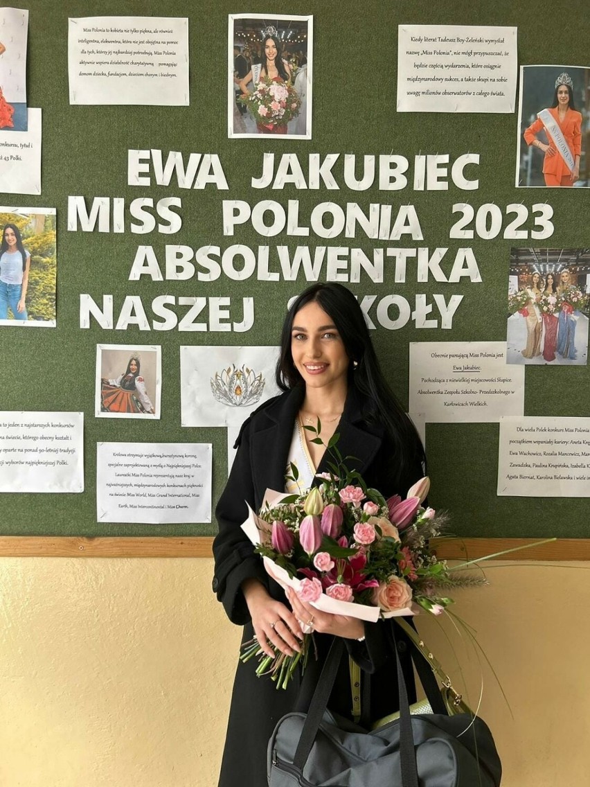 Miss Polonia Ewa Jakubiec odwiedziła swoja szkołę w...