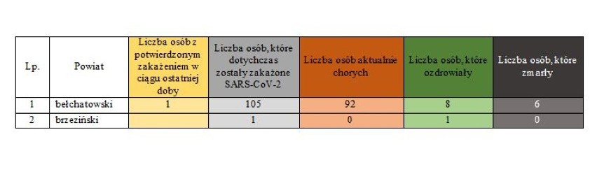 Koronawirus. Sześć osób zmarło w powiecie bełchatowskim