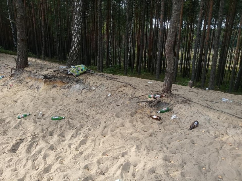 Ktoś zaśmiecił las i tereny rekreacyjne Pod Ługami