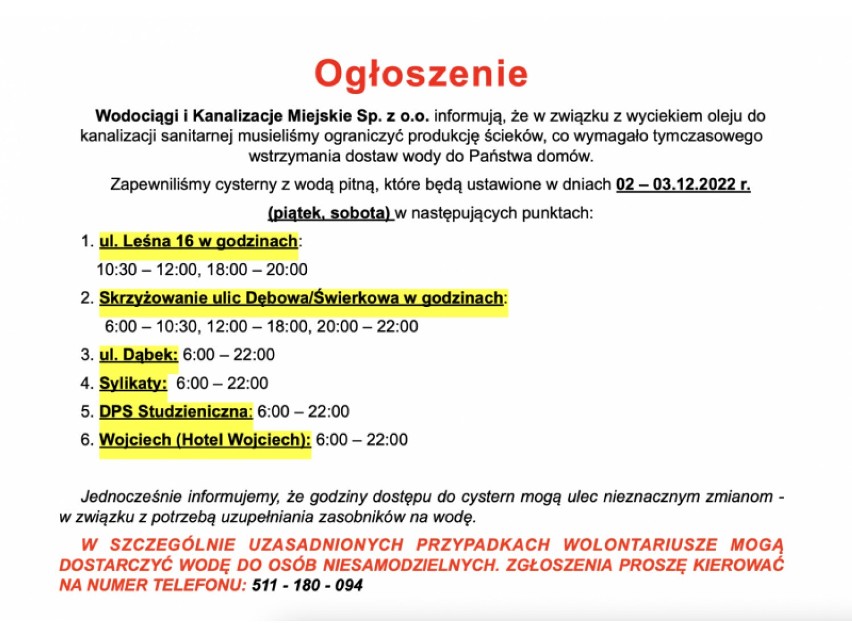 Służby kończą oczyszczać kanalizację. Mieszkańcy wieczorem będą mieli wodę 