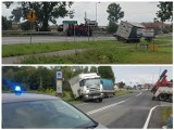 TIR wpadł do rowu. Policja zarządziła objazd [ZDJĘCIA]