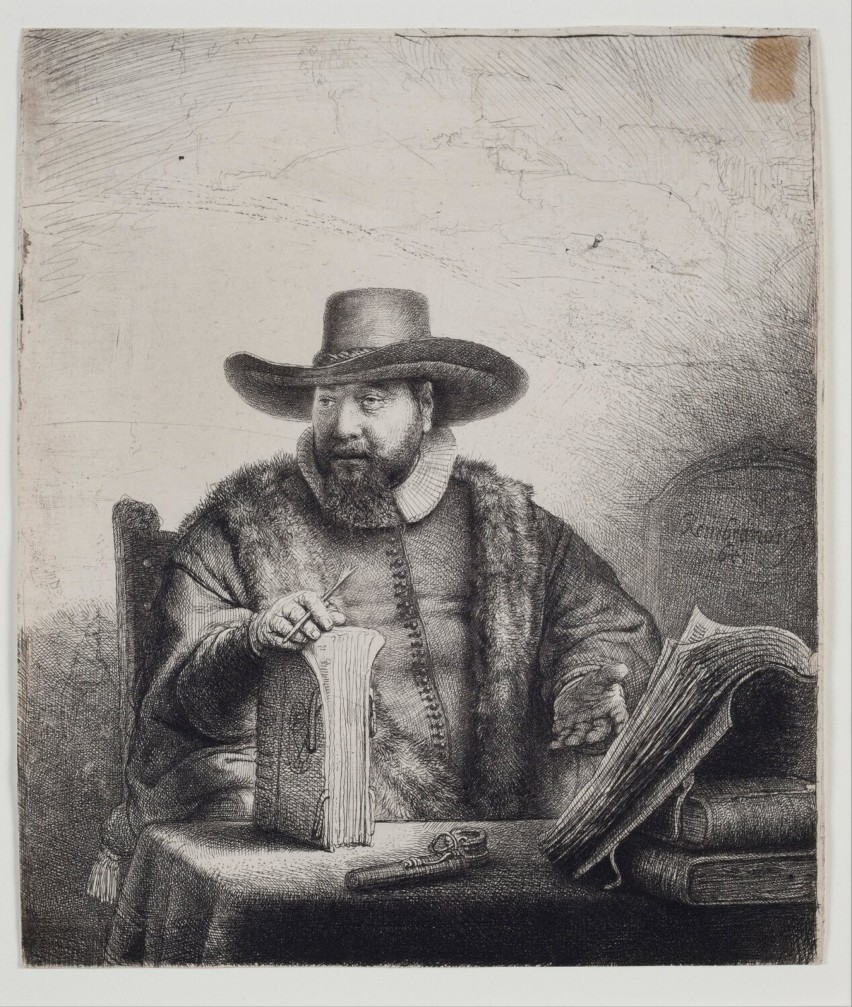 Rembrandt - Portret Cornelisa Claesza. Oryginalna grafika
