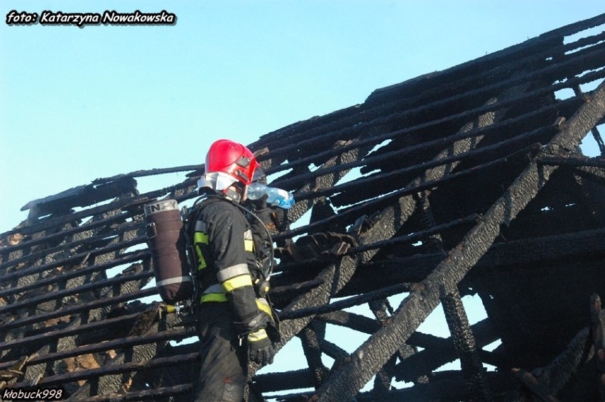 Pożar w Krzepicach. Służby obawiały się, że w budynku mogli być bezdomni ZDJĘCIA