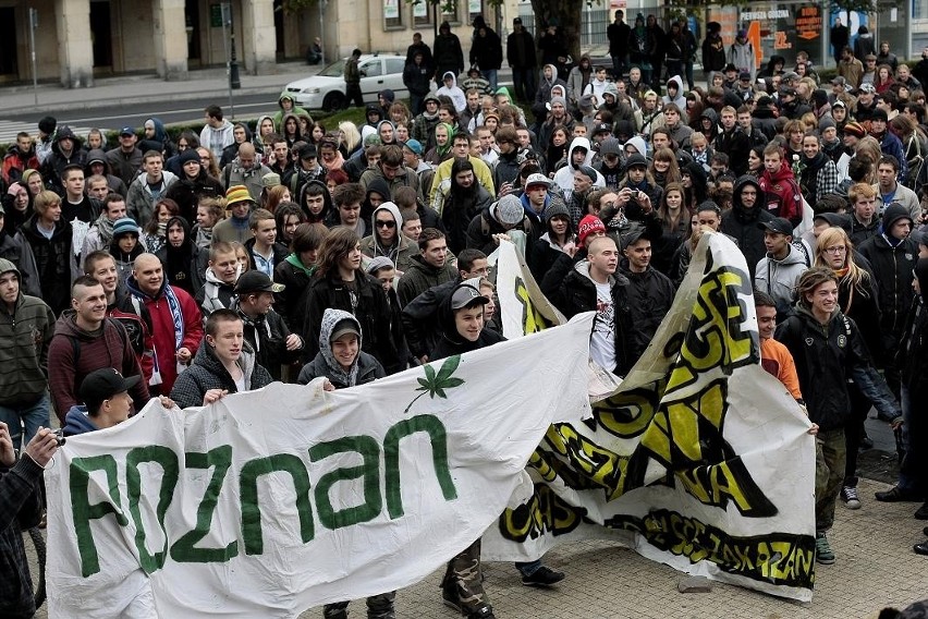 Poznań: Marsz zwolenników legalizacji miękkich narkotyków. 