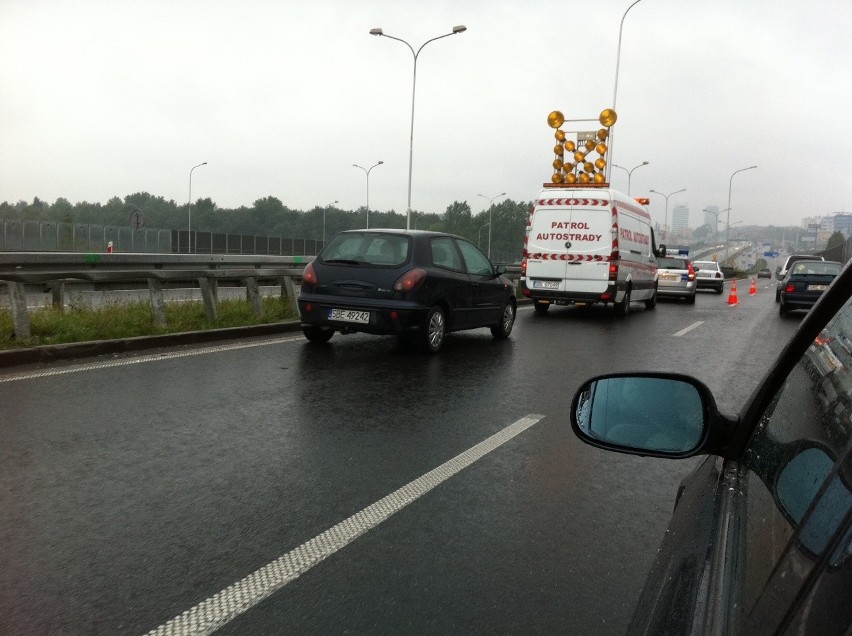 Katowice: Wypadek na zjeździe z DK 86 na A4 [ZDJĘCIA]