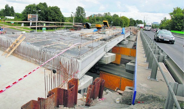 Jeden z nielicznych remontów: wiadukt na DK 94 między Sosnowcem a Dąbrową Górniczą