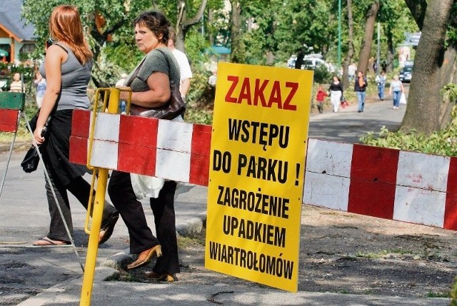 Park Miejski w Legnicy został zamknięty. Usuwanie połamanych drzew potrwa kilka tygodni