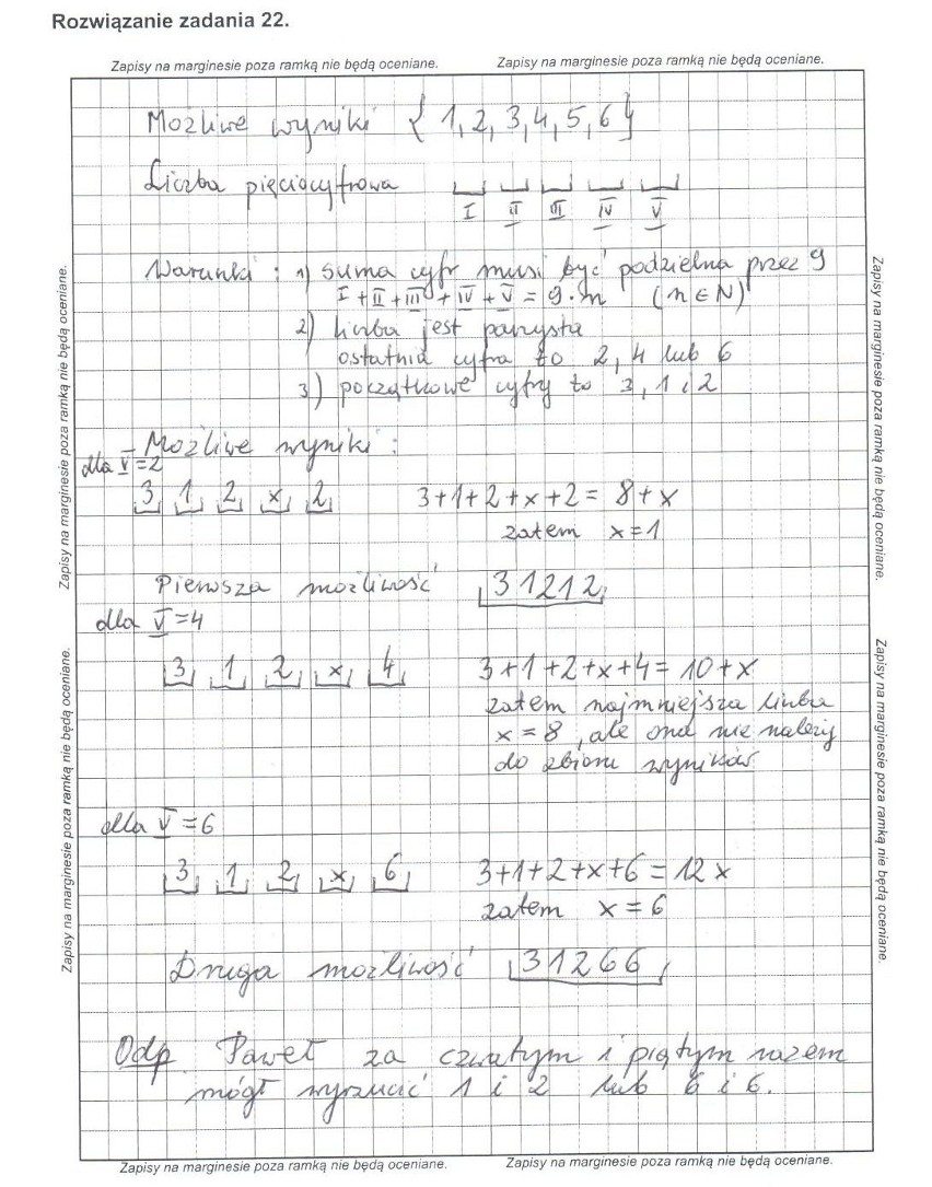 Próbne testy gimnazjalne: matematyka [ODPOWIEDZI i ARKUSZE]