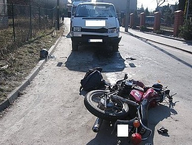 Wypadek motocyklistów w Lasowicach