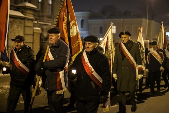 Marsz Solidarności w rocznicę wprowadzenia stanu wojennego.