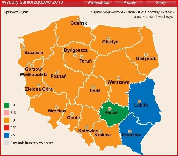 Oficjalne wyniki wyborów