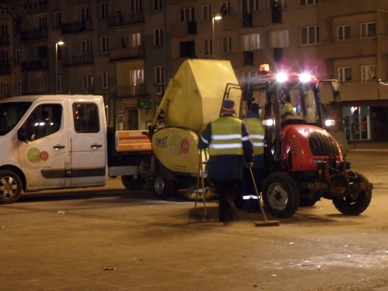 Sprzątanie po sylwestrze w Częstochowie