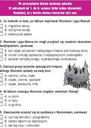 Test trzecioklasisty 2013 z OPERONEM [PYTANIA i ODPOWIEDZI]