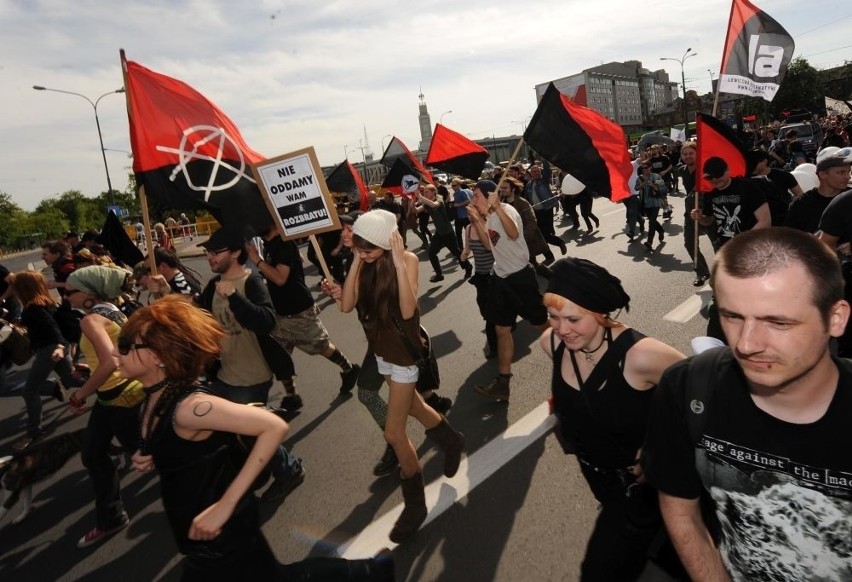 Manifestacja anarchistów w Poznaniu