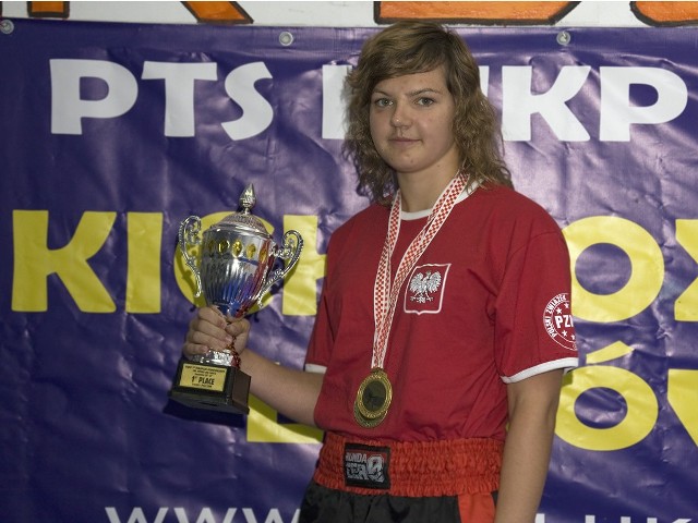 Anna Maksim (PTS Łuków), aktualna mistrzyni Europy juniorek w kickboxingu light contact