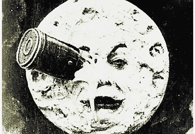 Kadr z filmu "Podróż na Księżyc" Georgesa Meliesa