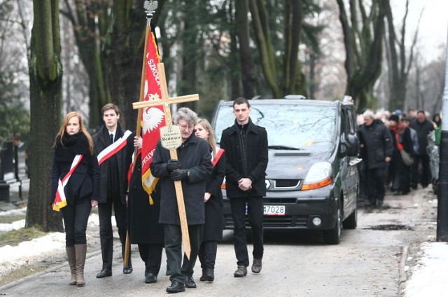 Pogrzeb Aleksandra Bednarza na cmentarzu na Dołach w Łodzi.