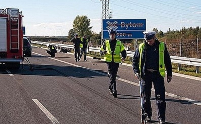 Tragiczny wypadek na A1 w Bytomiu. Zginęło dwóch motocyklistów [ZDJĘCIA i WIDEO]