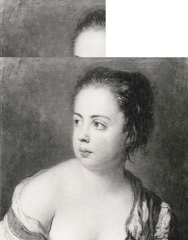 Czarno-biała reprodukcja obrazu Antoine'a Pesne'a