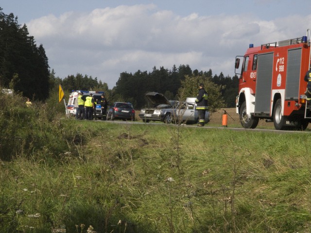 Do wypadku doszło we wtorek w miejscowości Kowalewice koło Miastka. Ranny został pasażer - również policjant