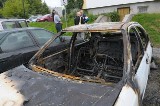 Auta na Tymiankowej podpaliła kilkuosobowa grupa młodzieży