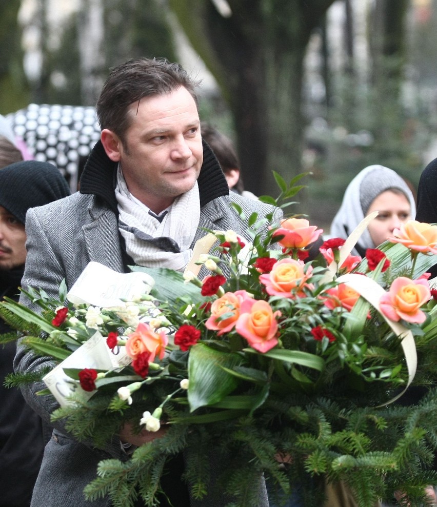 Pogrzeb Aleksandra Bednarza na cmentarzu na Dołach w Łodzi....