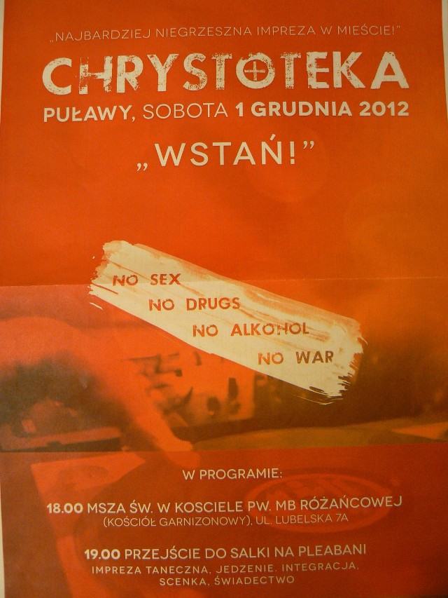 Reklama Chrystoteki w Puławach