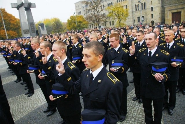 Ślubowanie kadetów I roku Szkoły Aspirantów Państwowej Straży Pożarnej w Poznaniu.