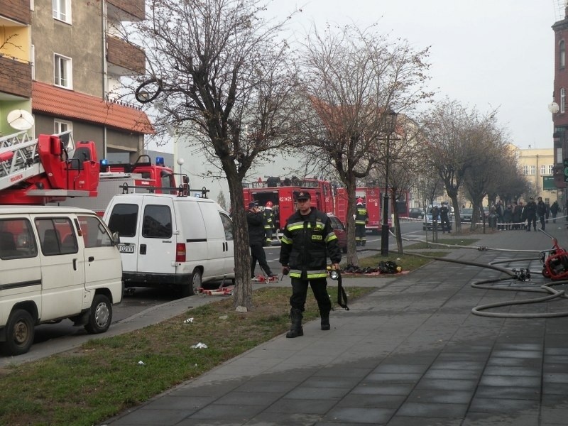 Pożar kamienecy przy ul. Sienkiewicza w Gnieźnie.