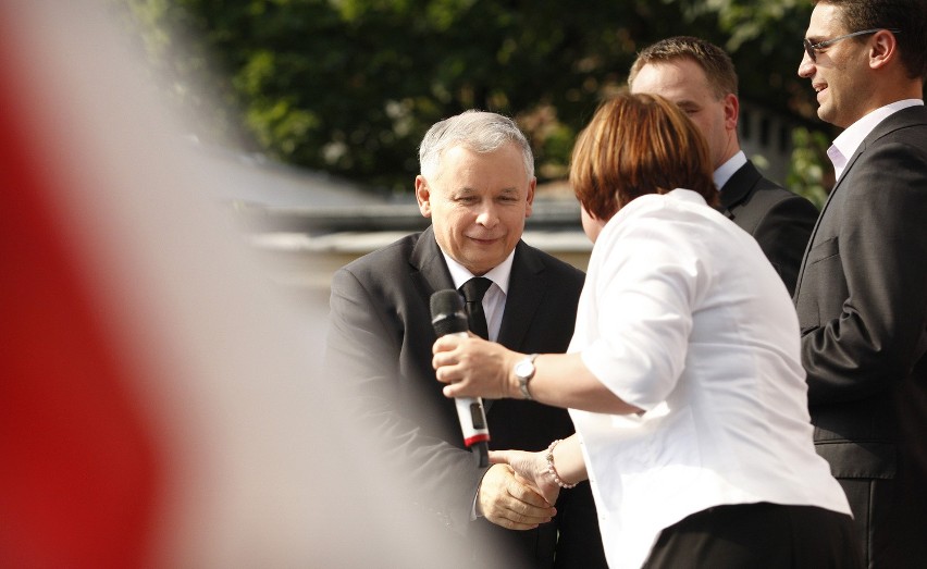 Wrocław: Jarosław Kaczyński przyjechał z kampanią (ZDJĘCIA)