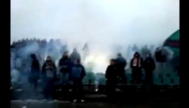 Pożegnanie stadionu GKS Tychy: Ktoś podpalił krzesełka [WIDEO]
