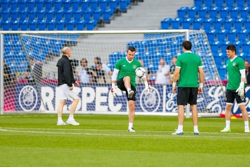 Euro 2012: Irlandczycy trenowali na stadionie w Poznaniu [ZDJĘCIA]