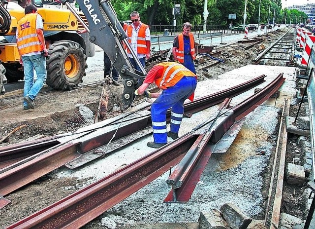 W ubiegłym roku przebudowano tory na Podwalu między Renomą  a Krupniczą